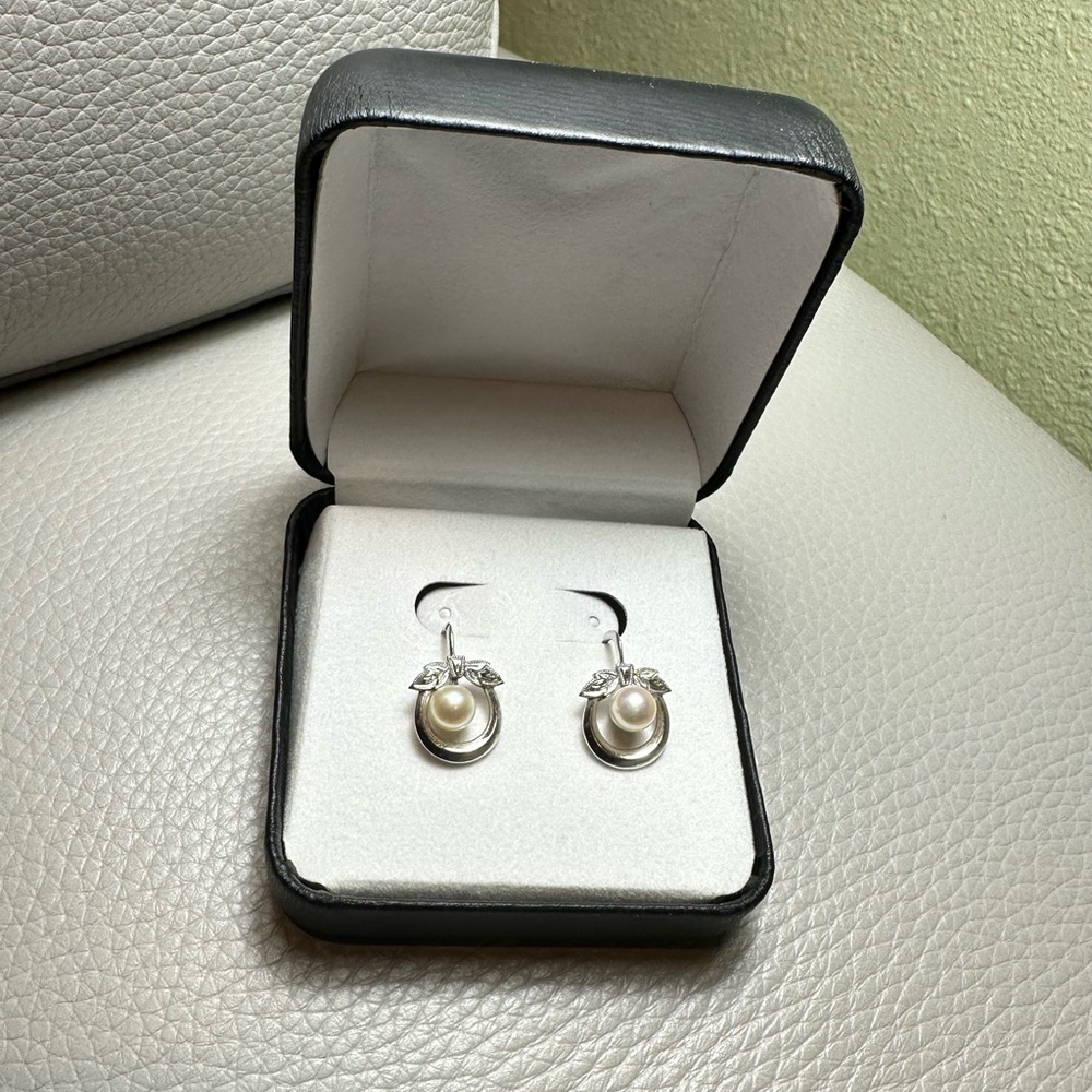 Mikimoto Silver Earrings